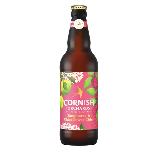 Cornish Orchards Raspberry and Elderflower - 500ml Bottle